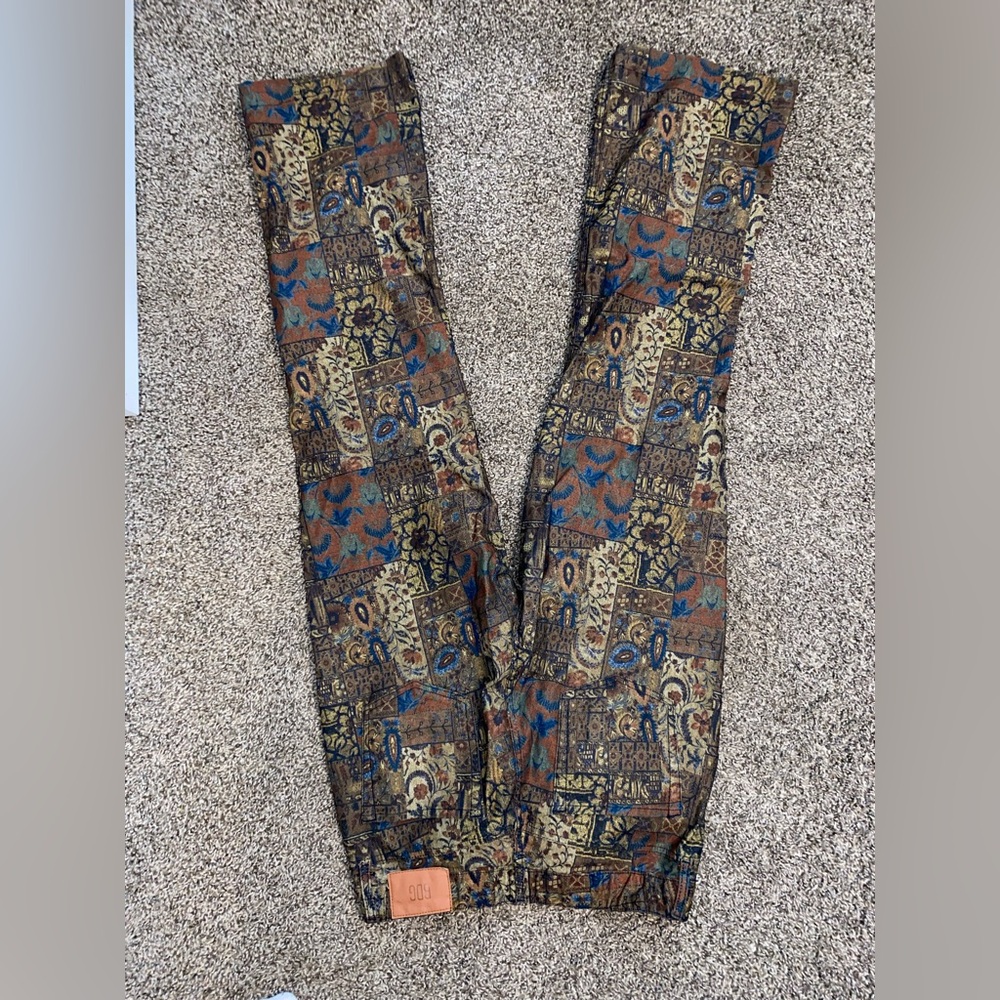 Vintage Bohemian Patchwork Pattern Pants - image 1